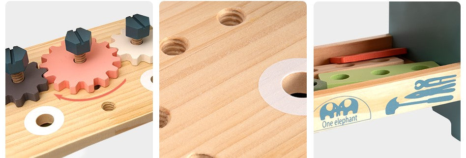 Banco de Herramientas de Madera para Niños