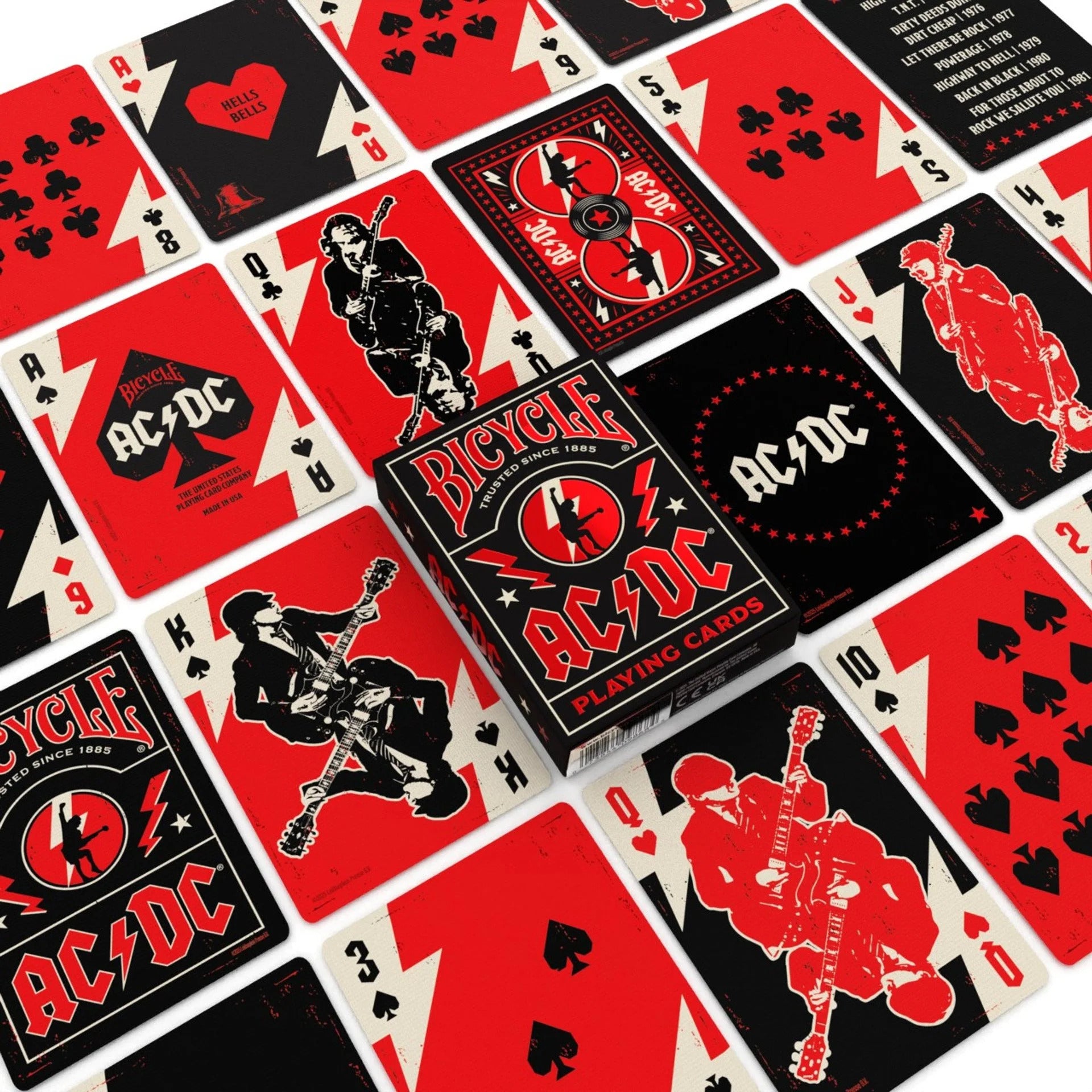 Cartas Poker - Edición AC/DC (mazo de 54 cartas)