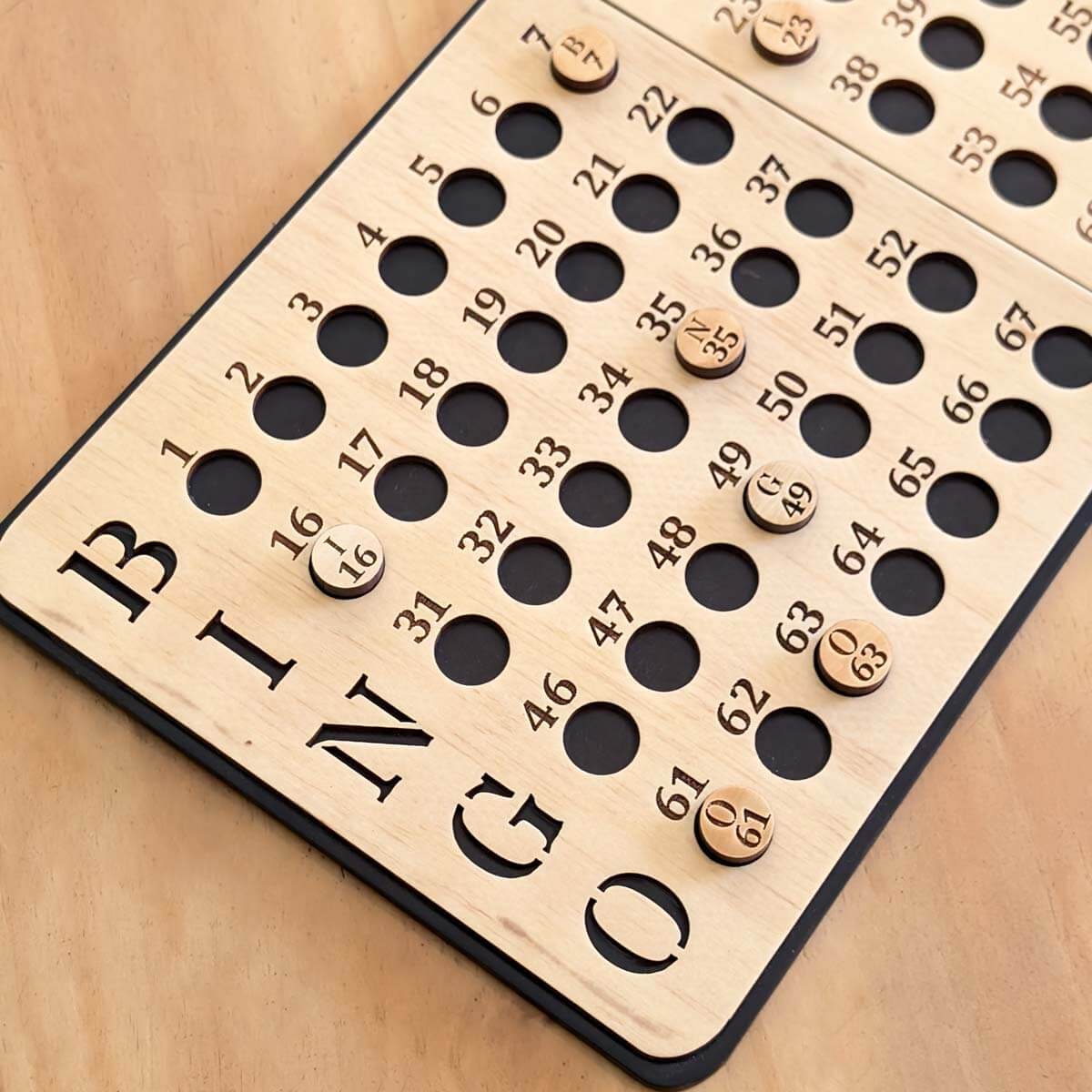 Juego de Bingo en Madera
