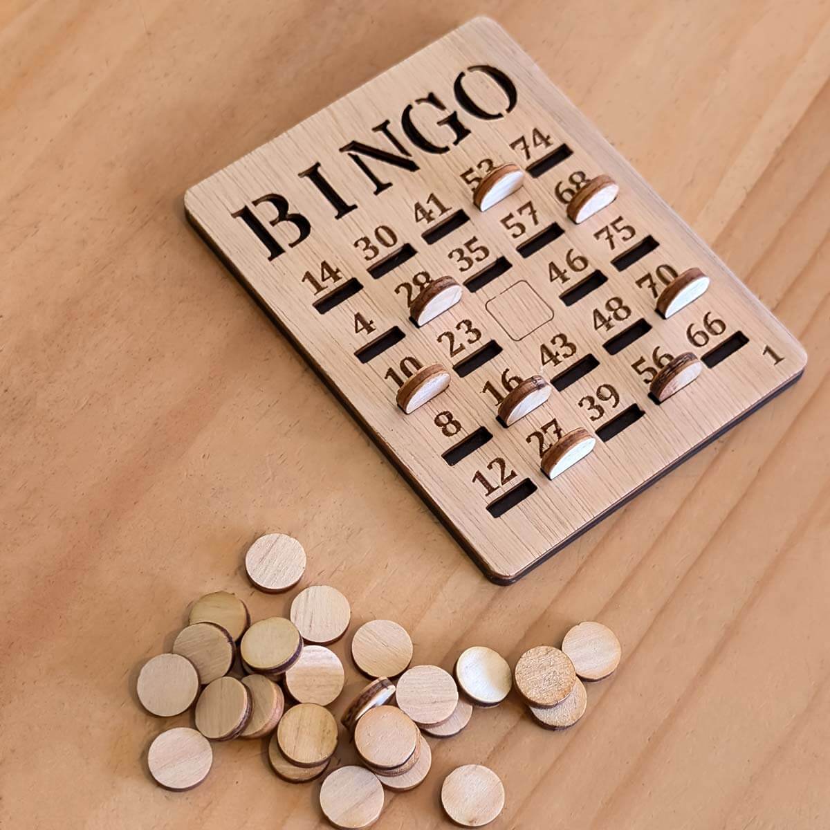 Juego de Bingo en Madera