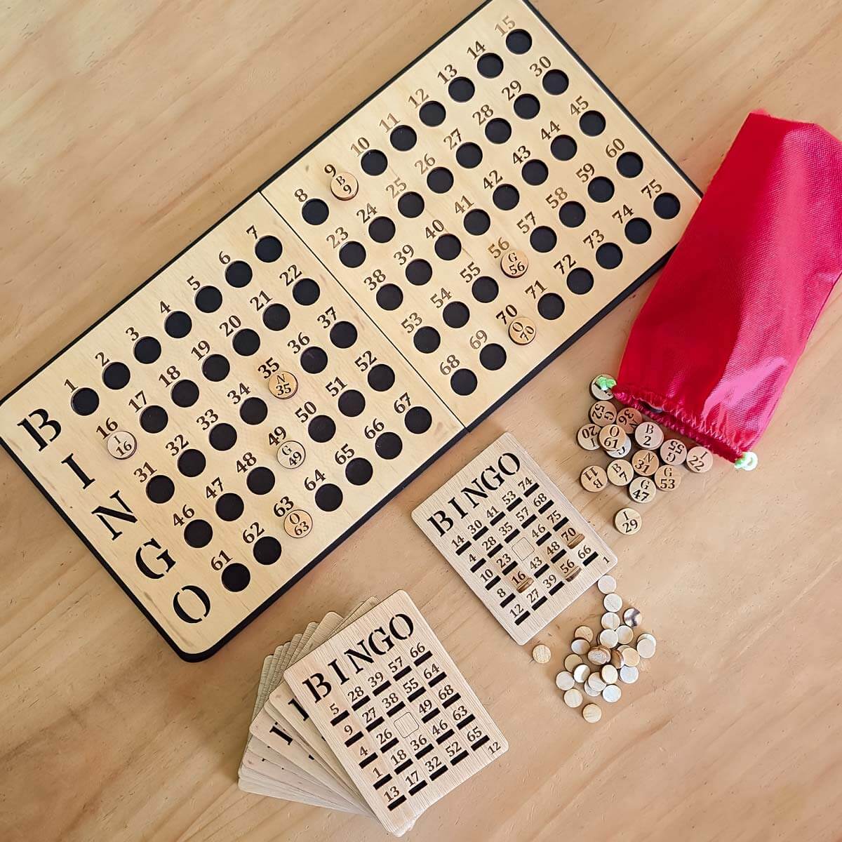 Juego de Bingo en Madera