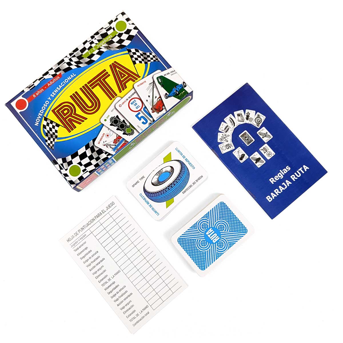 Juego de cartas Ruta tradicional, diversión clásica para todas las edades