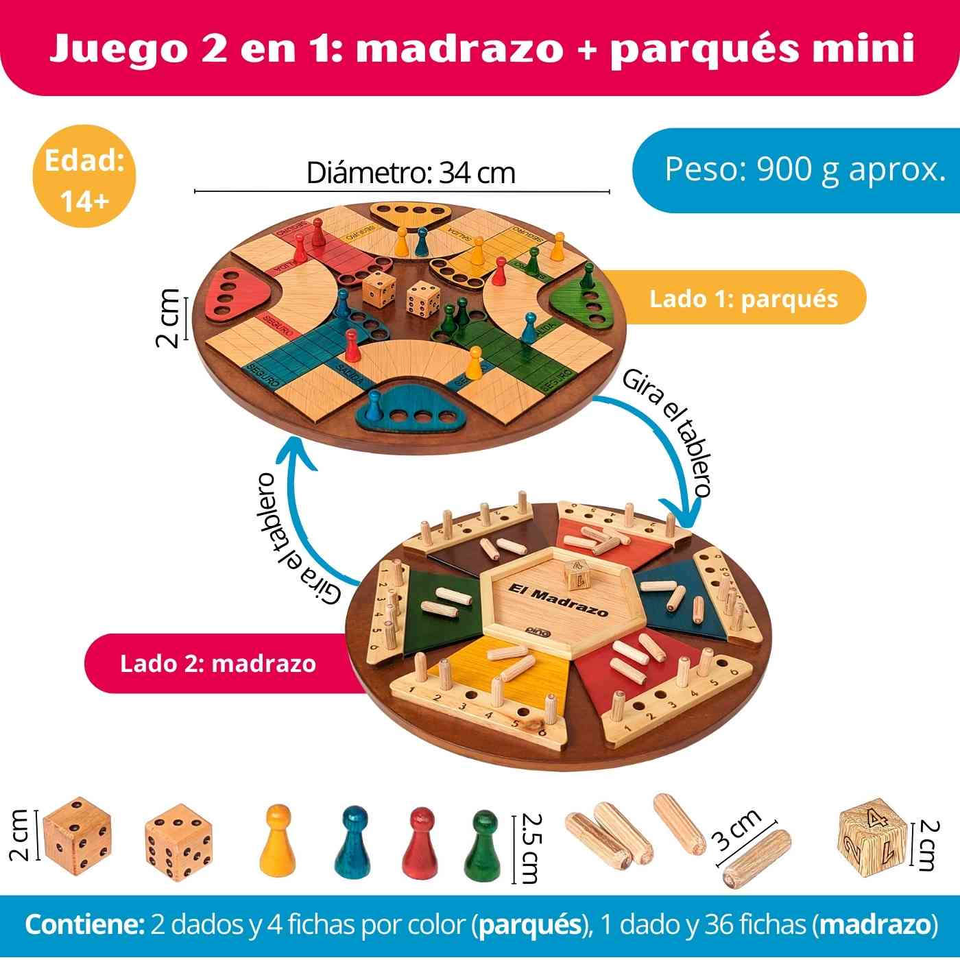Juego 2 en 1: Madrazo + Parques Mini