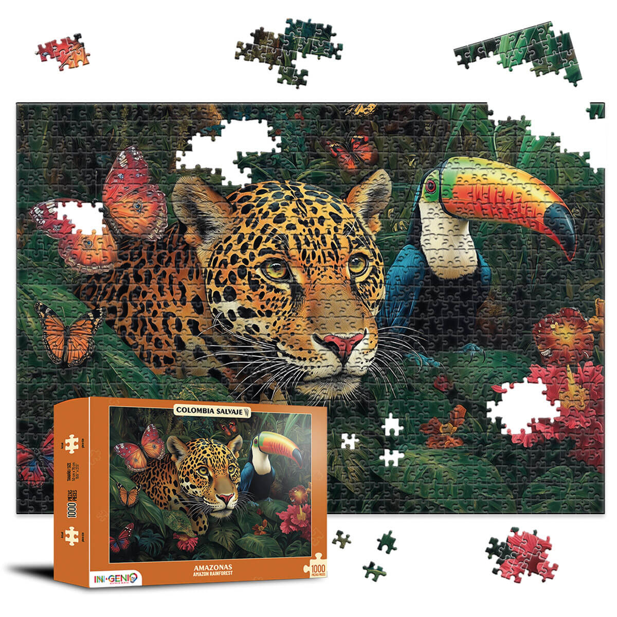 Rompecabezas Amazonas Jaguar (1000 piezas)