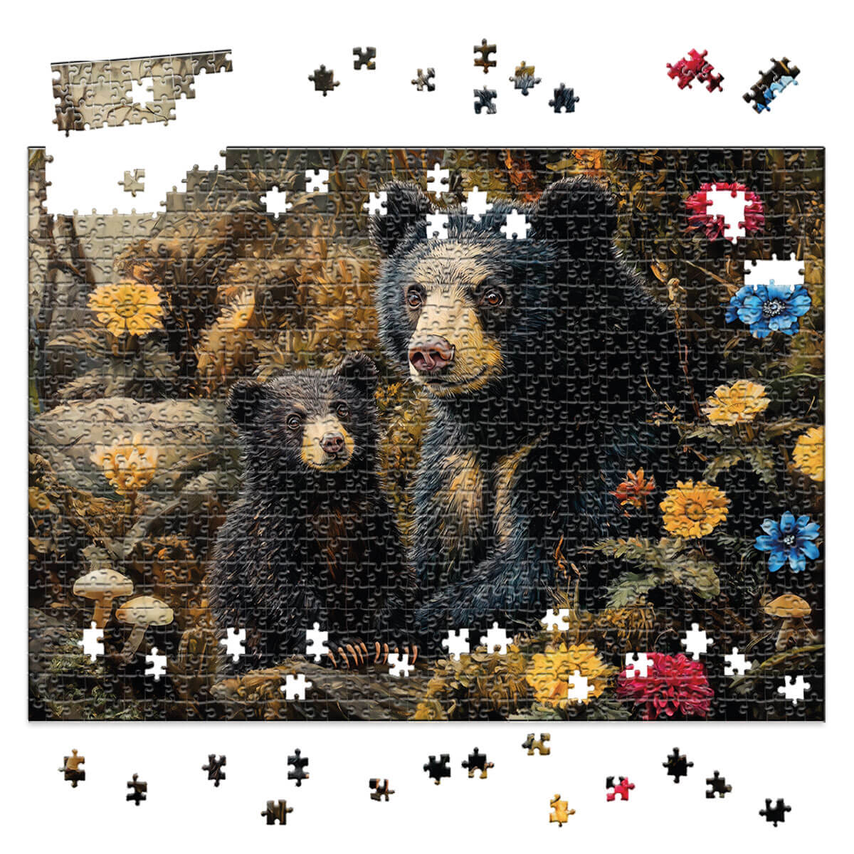 Rompecabezas Cordillera de los Andes - Oso de Anteojos (1000 piezas)