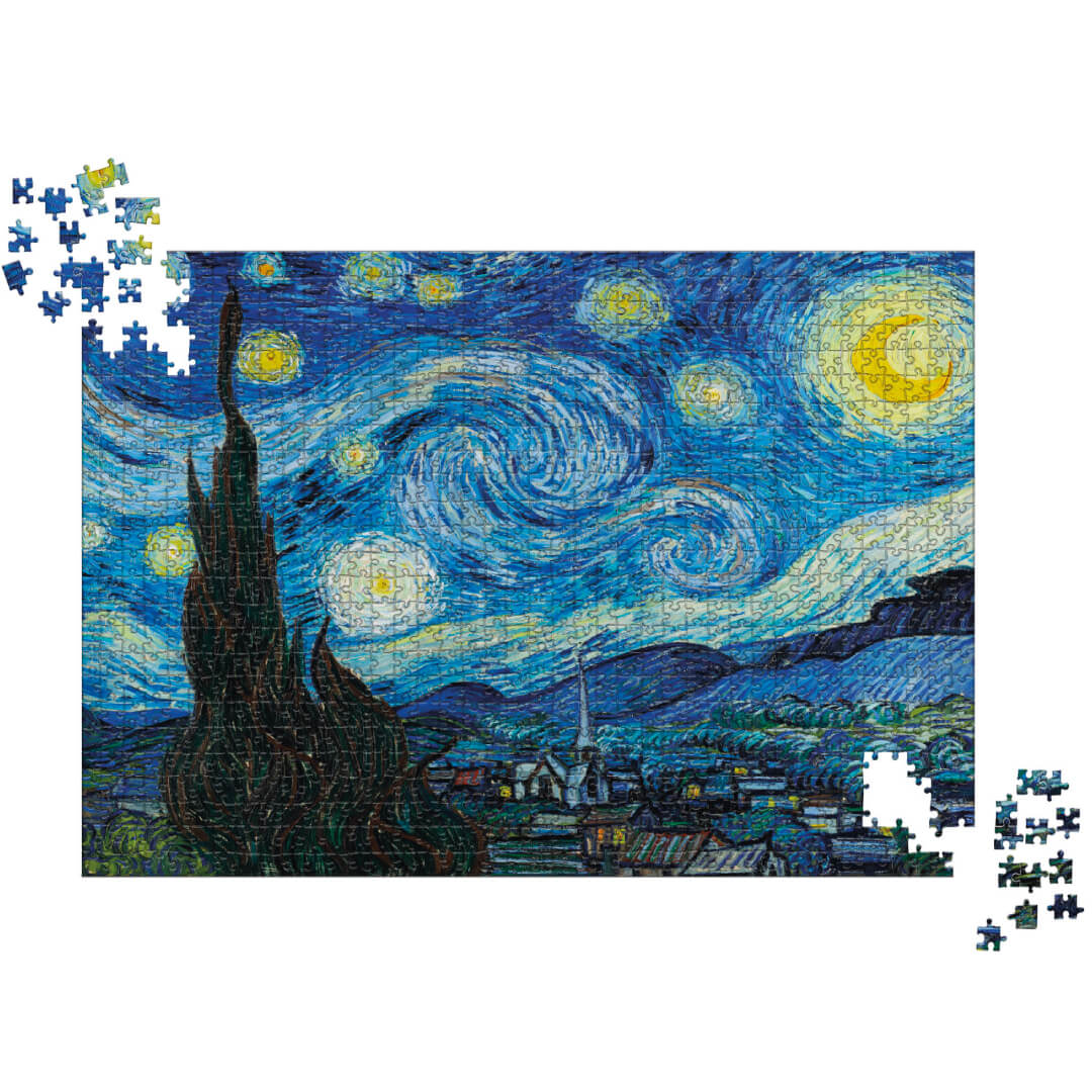 Rompecabezas la Noche Estrellada - Vincent Van Gogh (1000 piezas)