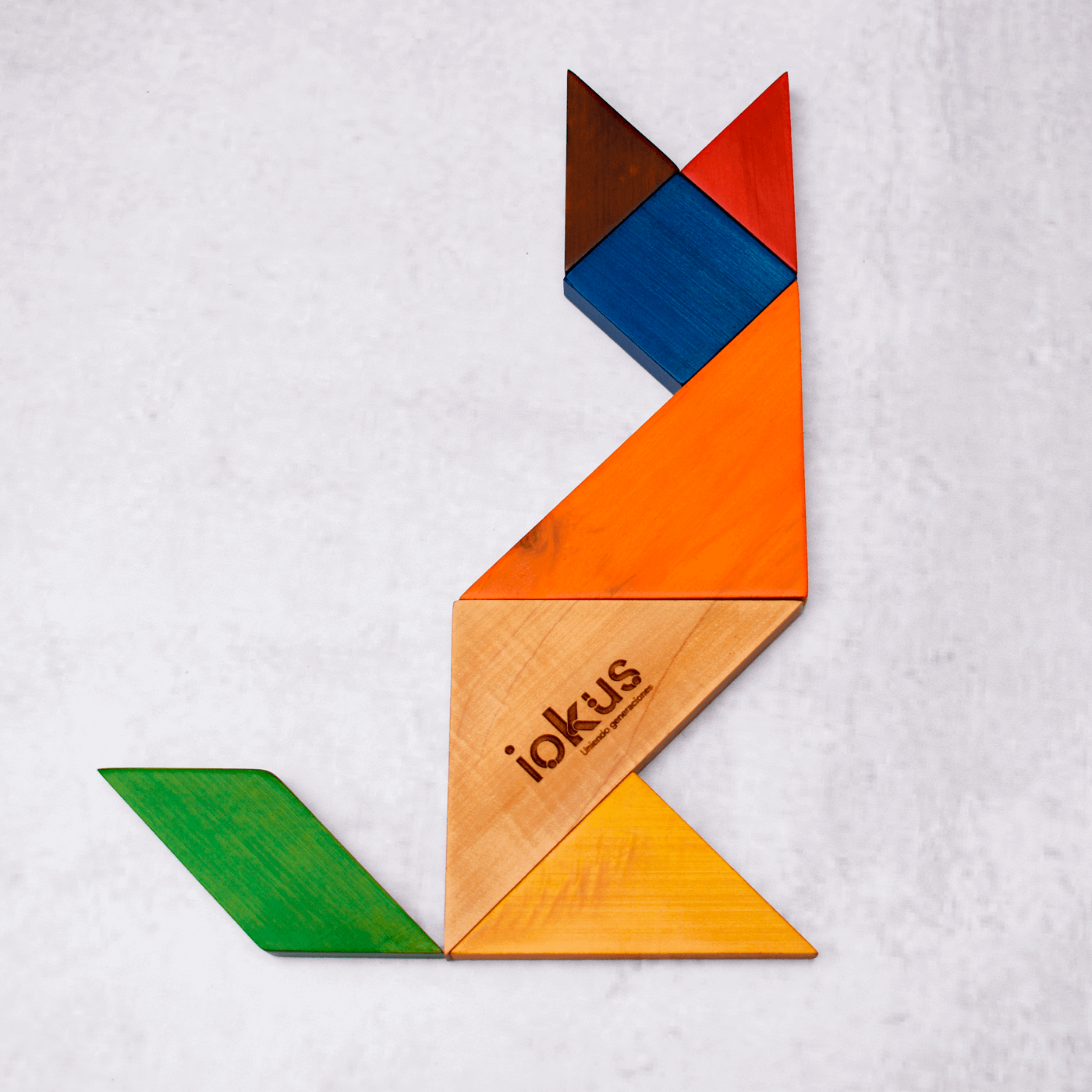 Tangram multicolor madera