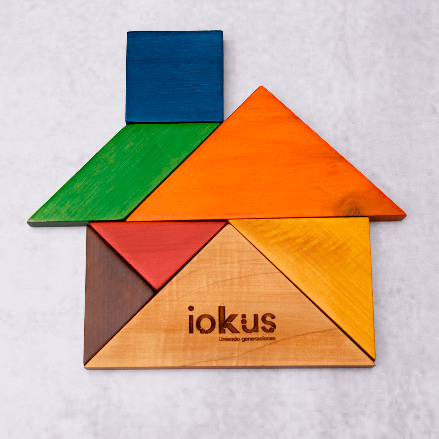 Tangram multicolor madera