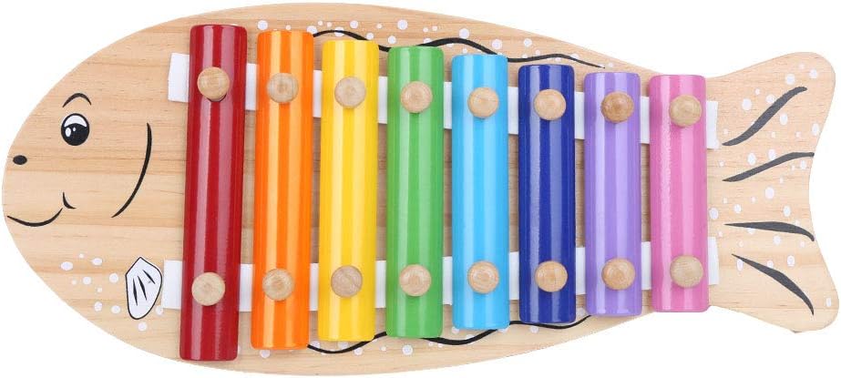 Juguete educativo de madera con forma de pez