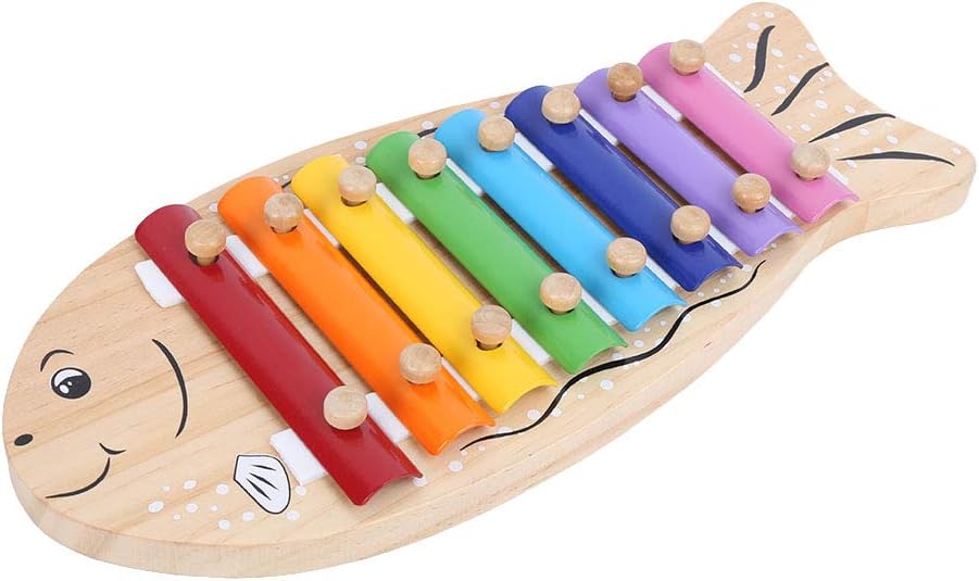 Juguete educativo de madera con forma de pez