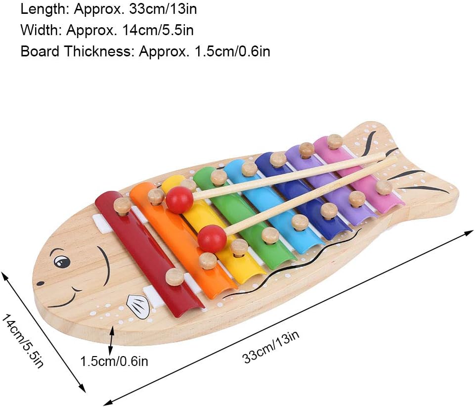 Juguete educativo de madera con forma de pez