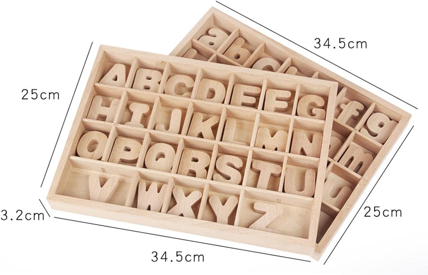 Juego de letras del alfabeto de madera