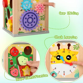 Juguetes de madera 6 en 1 para bebés, juguetes Montessori para bebés