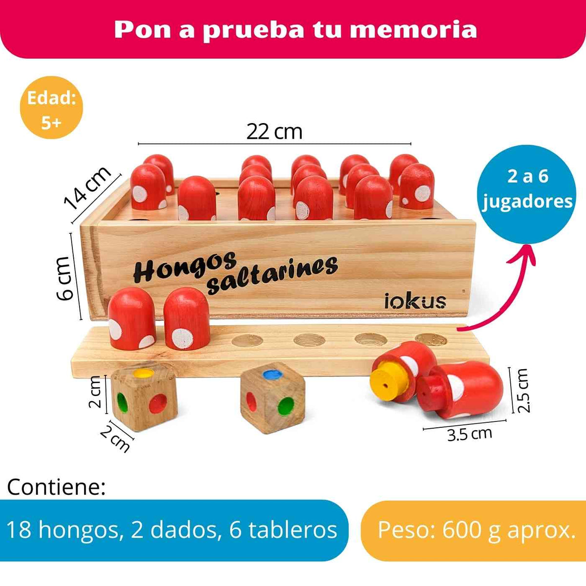 Juego de memoria Hongos Saltarines