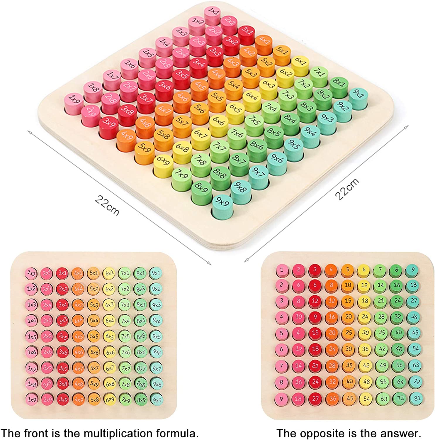 Tablas de multiplicar didáctica Montessori