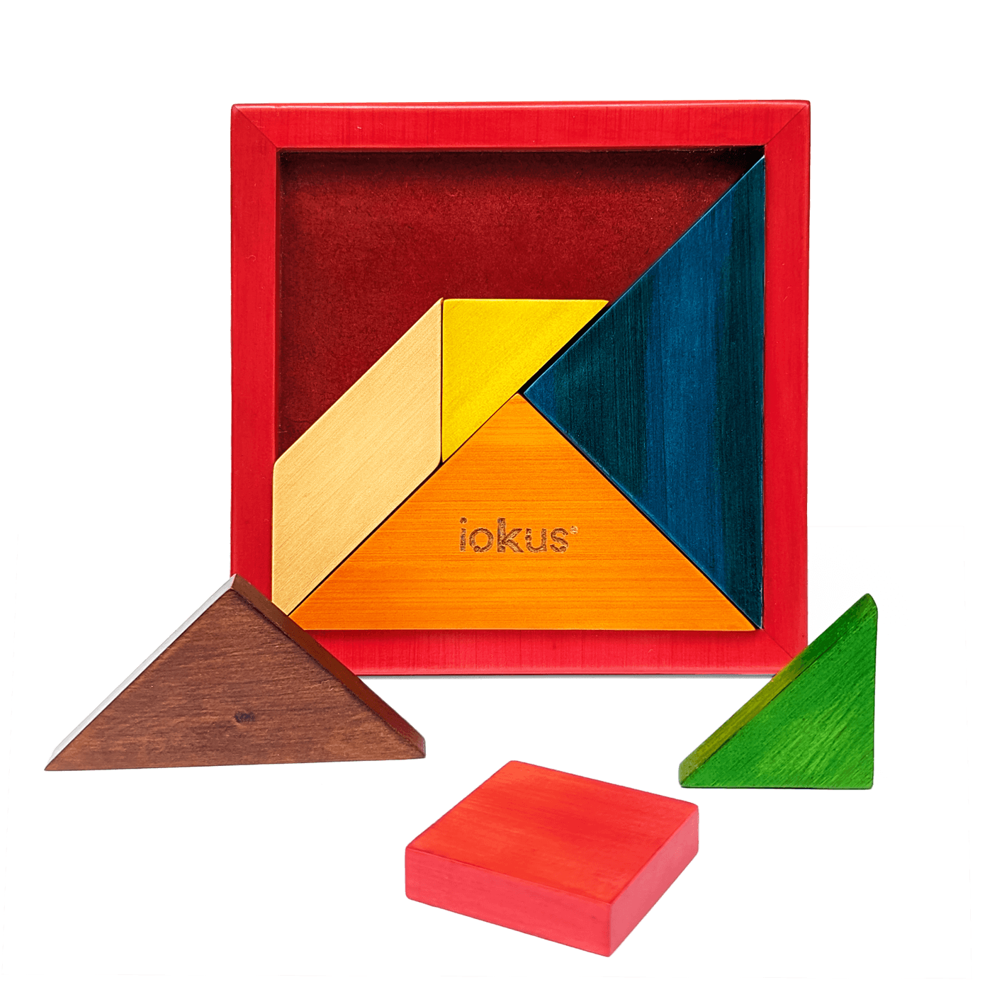 Tangram multicolor madera