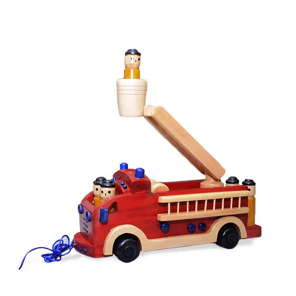 Camión bomberos madera