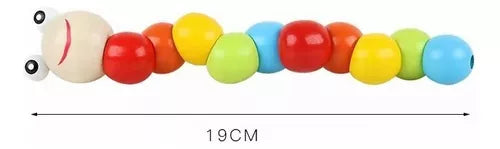 Juguete sensorial colorido en forma de gusano u oruga, ideal para bebés de 1 año en adelante, estimulación temprana y fácil de llevar