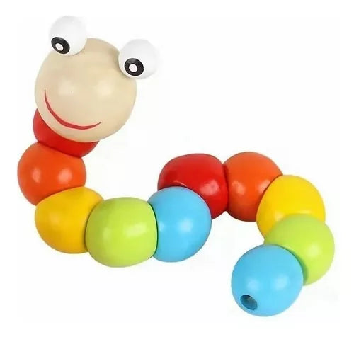 Juguete sensorial colorido en forma de gusano u oruga, ideal para bebés de 1 año en adelante, estimulación temprana y fácil de llevar