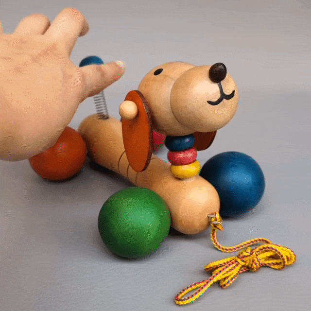 Perro Salchicha de Madera