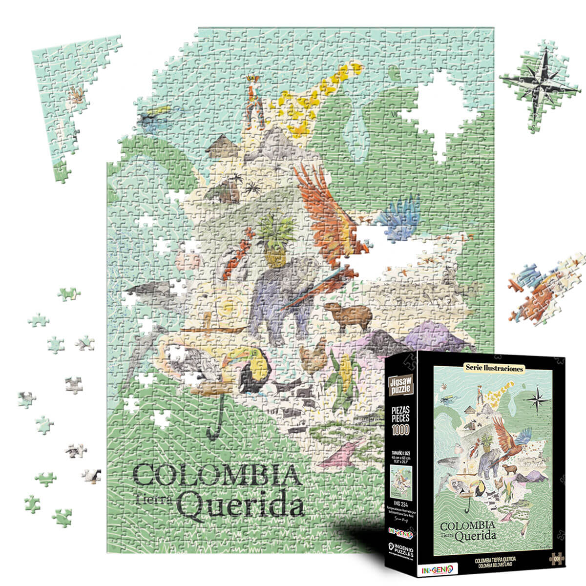 Rompecabezas Colombia Tierra Querida (1000 piezas)