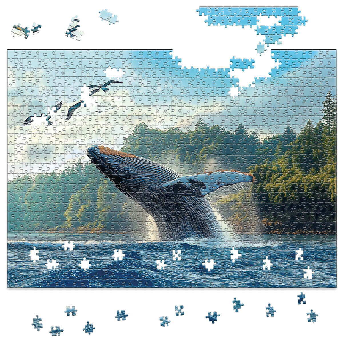 Rompecabezas Gorgona Ballena Jorobada(1000 piezas)