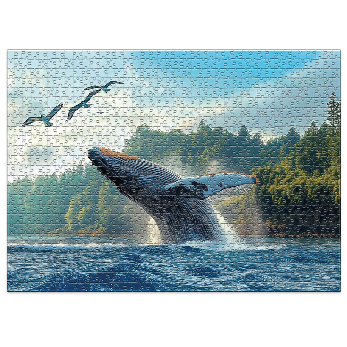 Rompecabezas Gorgona Ballena Jorobada(1000 piezas)