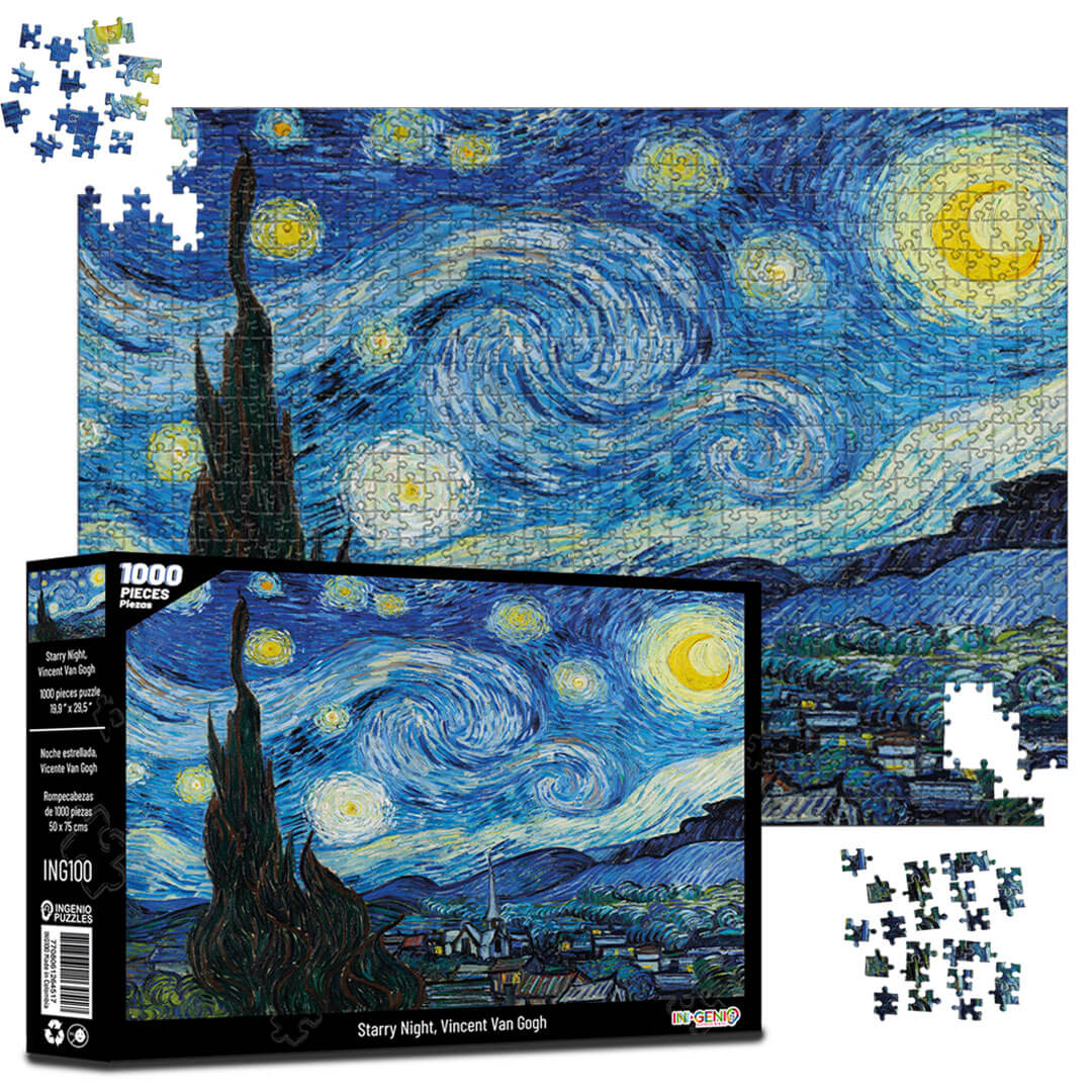 Rompecabezas la Noche Estrellada - Vincent Van Gogh (1000 piezas)