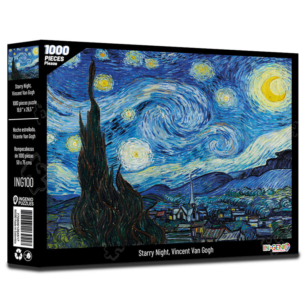 Rompecabezas la Noche Estrellada - Vincent Van Gogh (1000 piezas)
