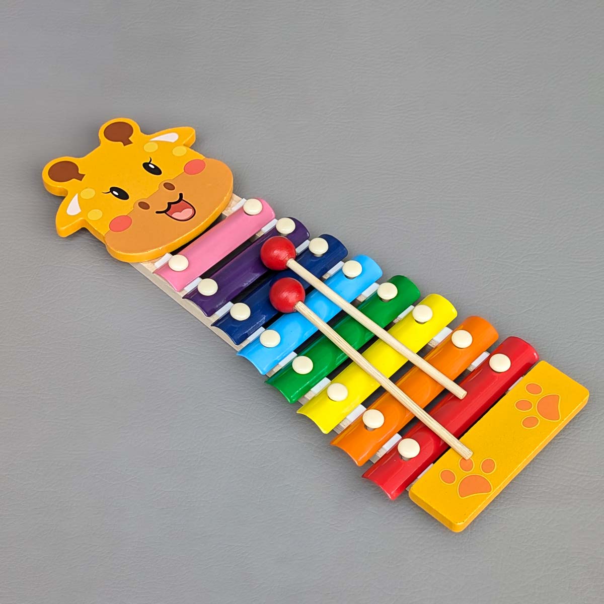 Xilófono didáctico de madera 8 notas animalitos