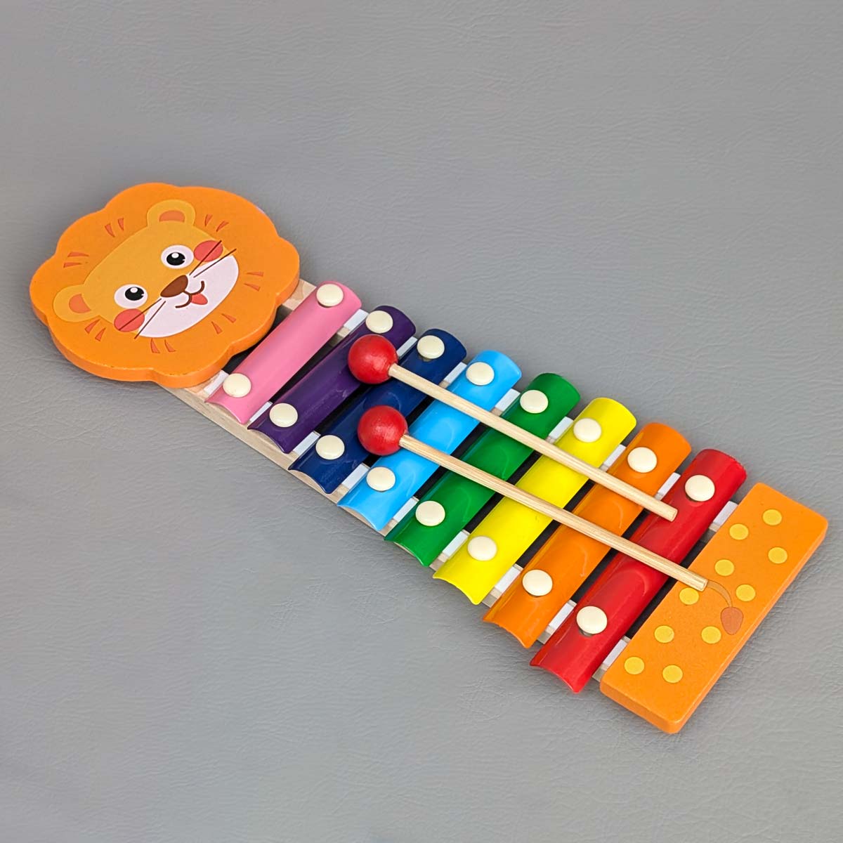 Xilófono didáctico de madera 8 notas animalitos