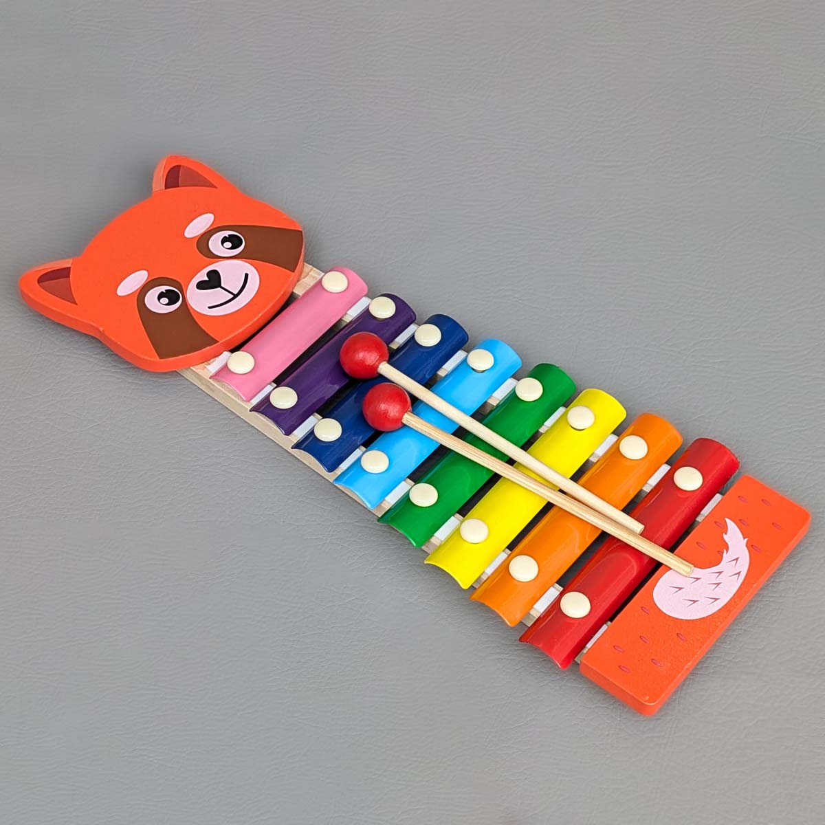 Xilófono didáctico de madera 8 notas animalitos